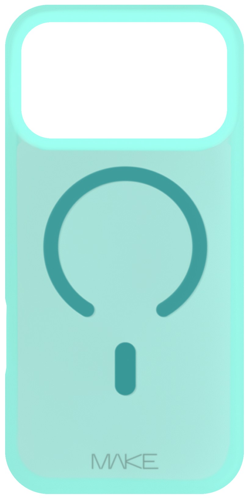 Чехол для смартфона MAKE for Apple iPhone 17 Pro Silicone Aura Magnet Cyan (MCLAM-AI17PCN)